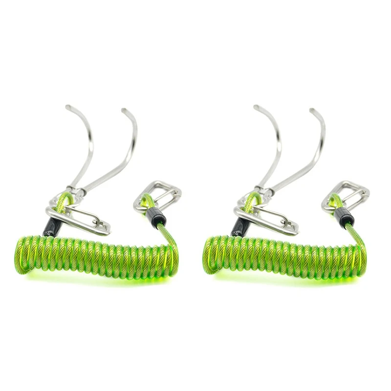 2X Double Head Dive Reef Rafting Hook Stainless Steel Reef Hook Spiral Coil Spring Cord Dive Safety Accessory - Green
2X Double Head Dive Reef Rafting Hook Stainless Steel Reef Hook Spiral Coil Spring Cord Dive Safety Accessory - Green