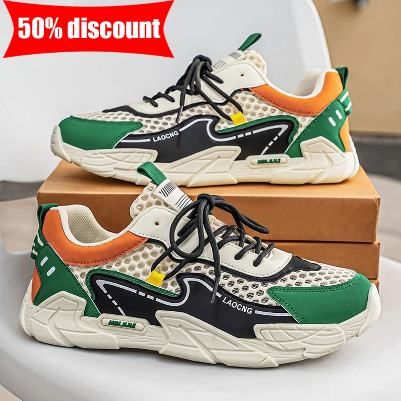 Mens Sports Shoes Summer Mesh Casual Fashion Lace Up Walking Shoes 2026 New Youth Daily Commuting Comfortable Versatile Sneakers
Mens Sports Shoes Summer Mesh Casual Fashion Lace Up Walking Shoes 2026 New Youth Daily Commuting Comfortable Versatile Sneakers