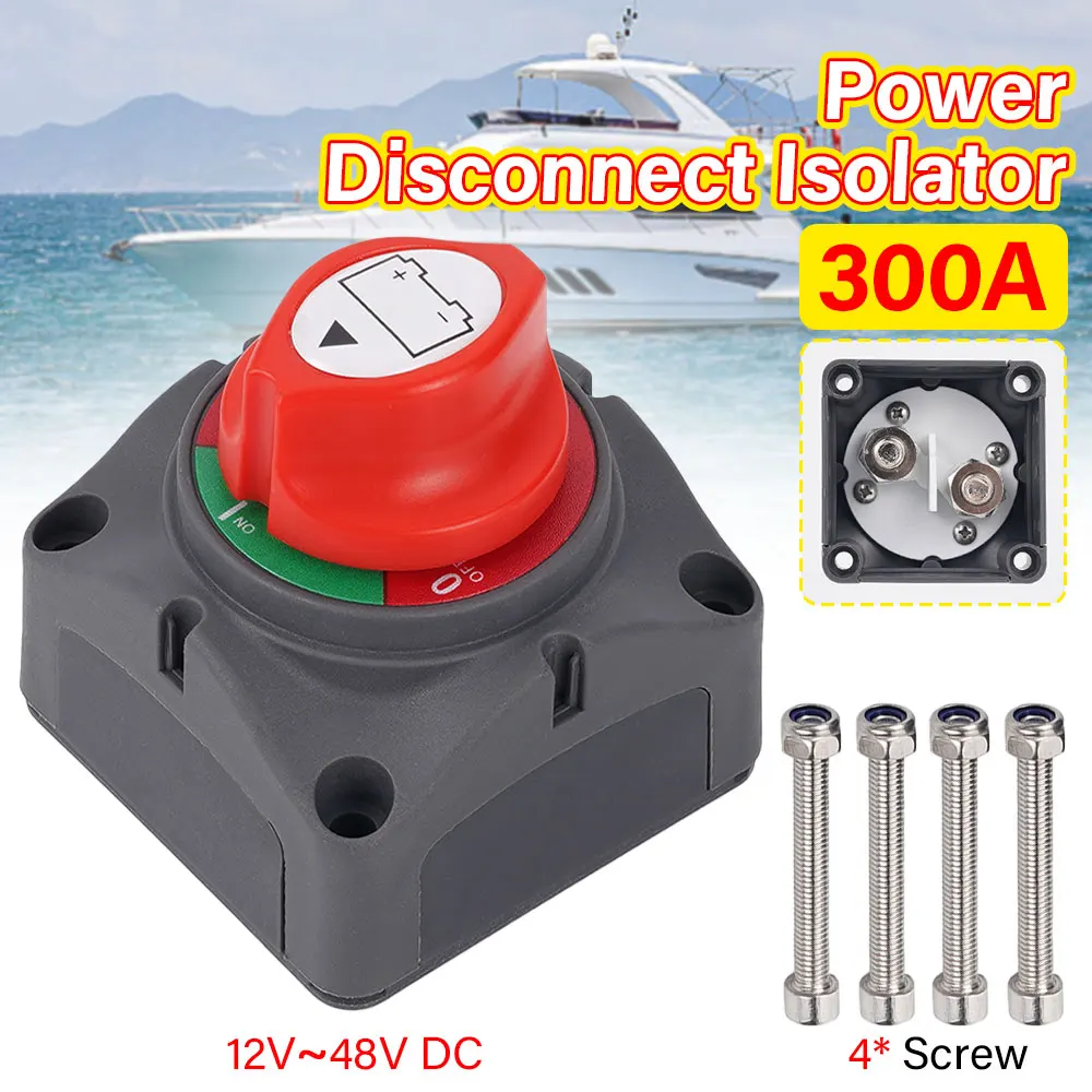 Battery Disconnect Switch 12V 24V 48V 300A Kill Switch Cut Off For Car Marine Boat RV Truck Camper ATV UTV Master On Off
Battery Disconnect Switch 12V 24V 48V 300A Kill Switch Cut Off For Car Marine Boat RV Truck Camper ATV UTV Master On Off