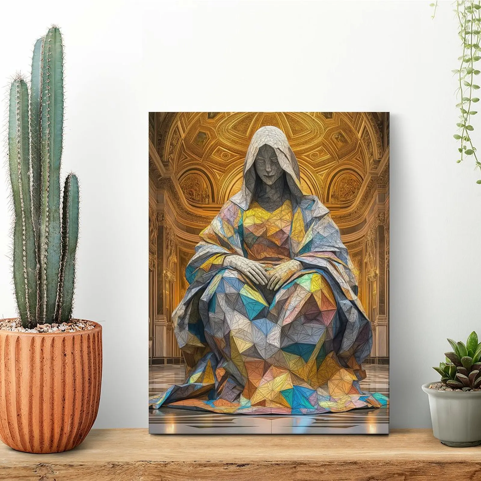Geometric Virgin Mary Sculpture Canvas Painting Club Bar Garage Cinema Design Bar Cave Framed Wall Paintings
Geometric Virgin Mary Sculpture Canvas Painting Club Bar Garage Cinema Design Bar Cave Framed Wall Paintings