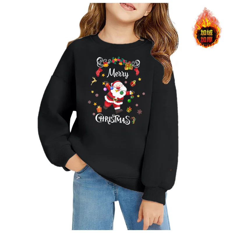 New Christmas Patterned, Windproof, Casual, Round-neck, Warm Fleece Children's Hoodie with Long Sleeves for Autumn and Winter
New Christmas Patterned, Windproof, Casual, Round-neck, Warm Fleece Children's Hoodie with Long Sleeves for Autumn and Winter