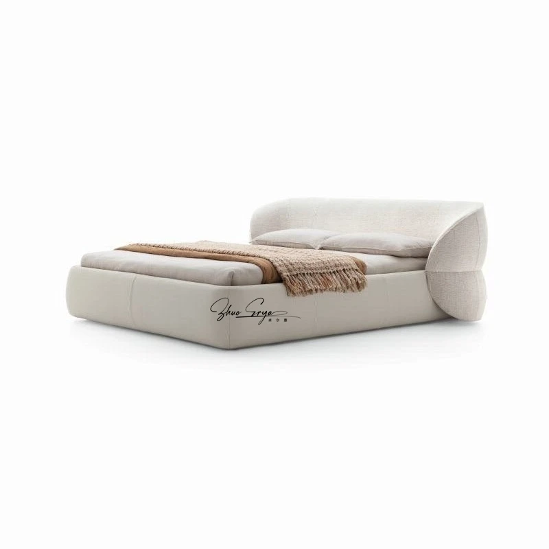Italian minimalist double fabric Clip wabi style modern minimalist master bedroom French cream
Italian minimalist double fabric Clip wabi style modern minimalist master bedroom French cream