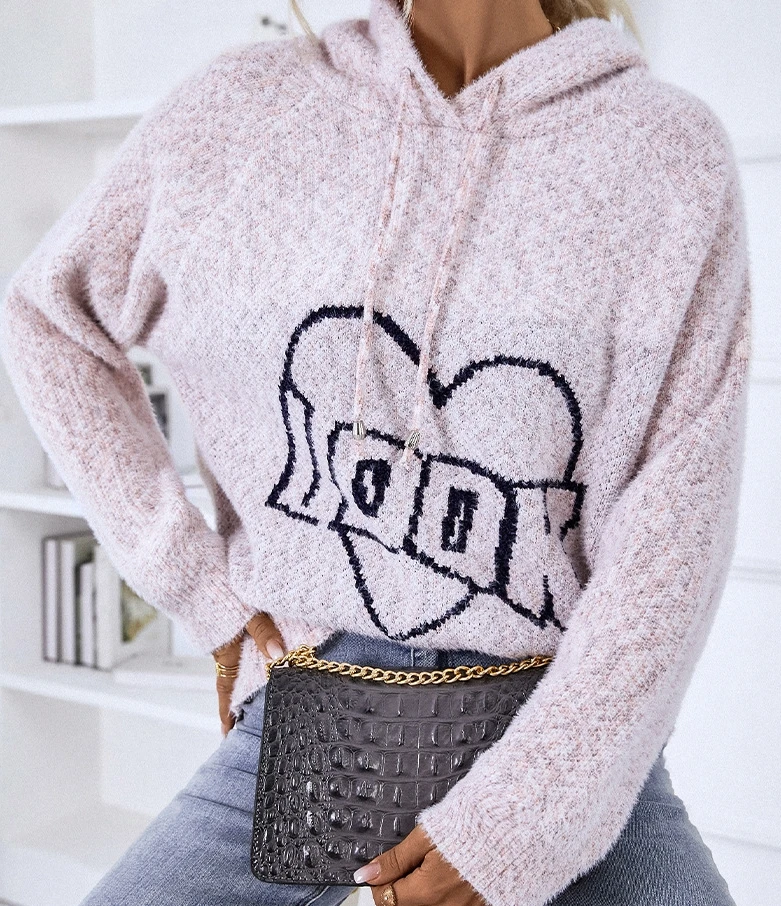 Hooded Drawstring Letter Pullover Sweater Autumn and Winter 2023 New Fashion Hot Selling Warm Women's Clothing
Hooded Drawstring Letter Pullover Sweater Autumn and Winter 2023 New Fashion Hot Selling Warm Women's Clothing