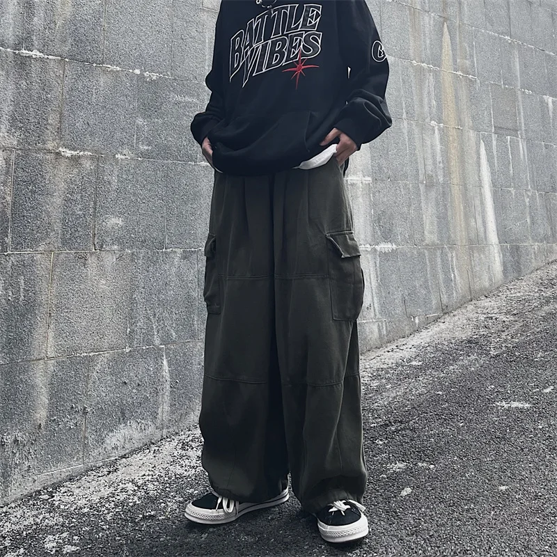 Cargo Pants Men's Casual Straight Pocket Solid Color Pants Baggy Hip-Hop Jogger Sports Streetwear Pants Ins Hot Sale
Cargo Pants Men's Casual Straight Pocket Solid Color Pants Baggy Hip-Hop Jogger Sports Streetwear Pants Ins Hot Sale