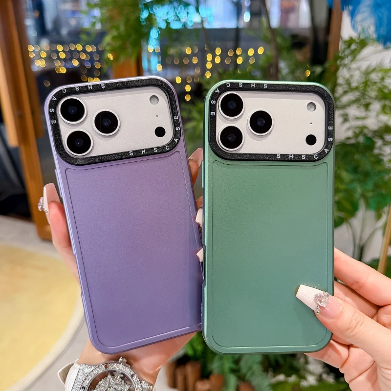 Luxury Plating Metal Paint Shockproof Phone Case for iPhone 17 16 15 14 13 Pro Max Soft Skin Feel oil Spray Protect Cover Funda
Luxury Plating Metal Paint Shockproof Phone Case for iPhone 17 16 15 14 13 Pro Max Soft Skin Feel oil Spray Protect Cover Funda