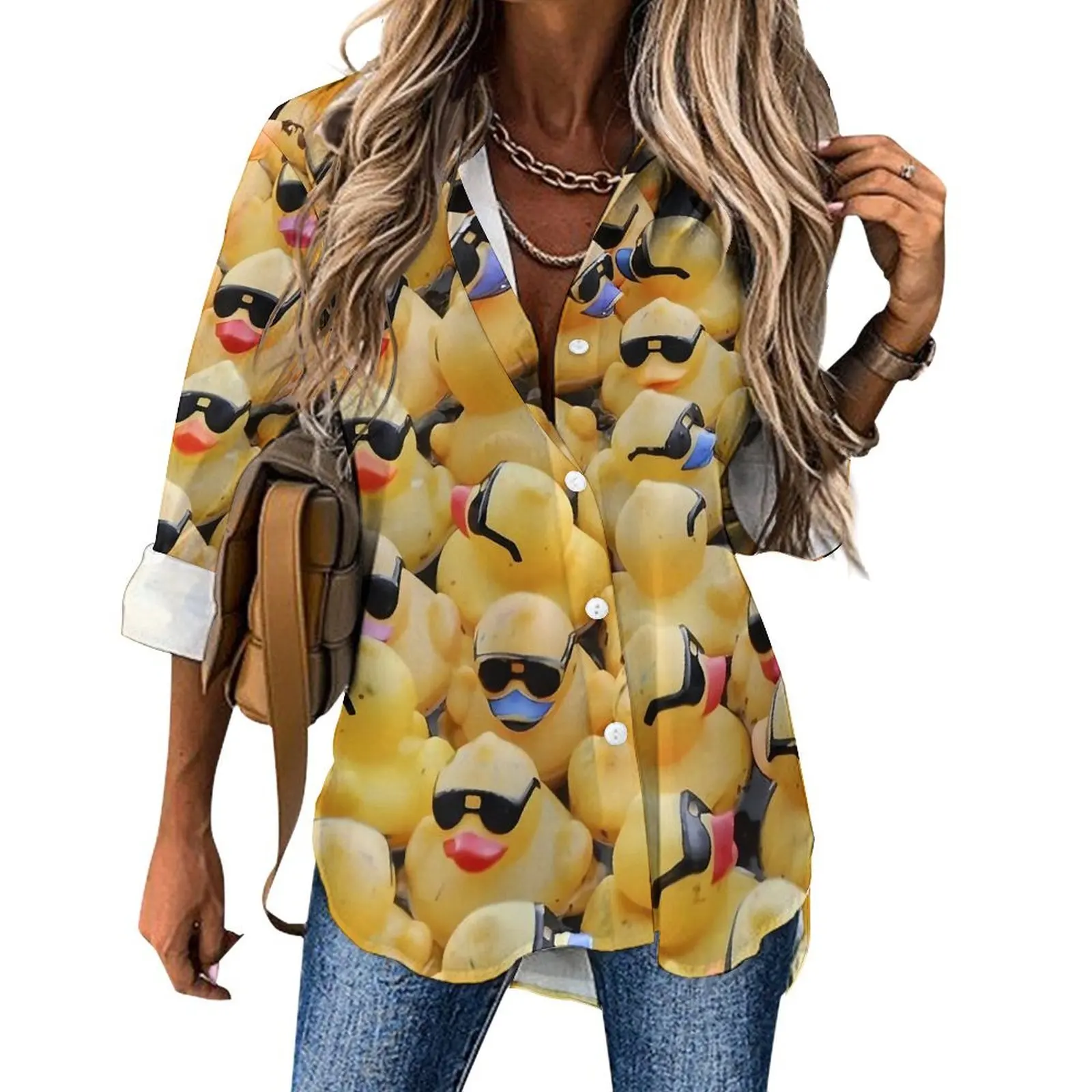 A Lot Of Ducks Casual Blouse Long Sleeve Funny Animal Cool Blouses Female Classic Oversized Shirt Design Top Gift Idea
A Lot Of Ducks Casual Blouse Long Sleeve Funny Animal Cool Blouses Female Classic Oversized Shirt Design Top Gift Idea