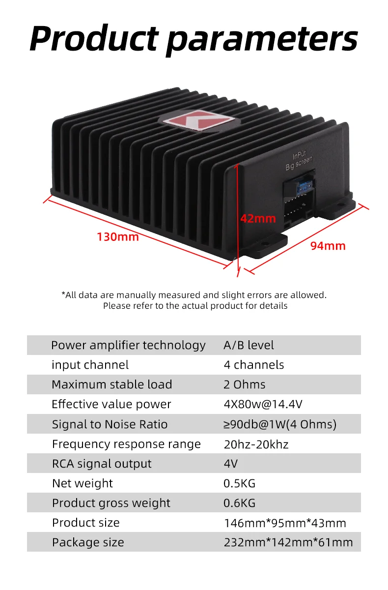 hot selling New Product for Android DSP Audio Amplifier 80W*4 Car Power Amplifier 4 Channel
hot selling New Product for Android DSP Audio Amplifier 80W*4 Car Power Amplifier 4 Channel
