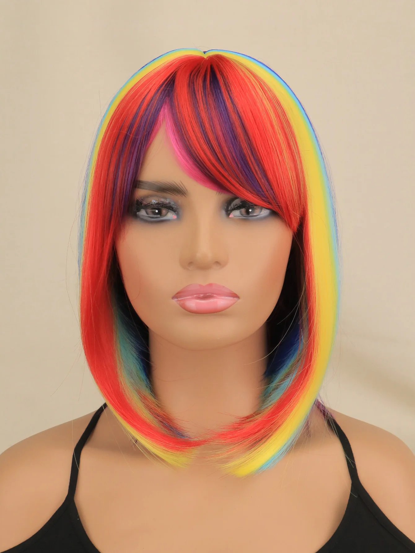 Fashion Rainbow Color Football Fans Hair Straight Hair Fiber Synthetic Wig Holiday Anime Party cosplay Pride Wigs
Fashion Rainbow Color Football Fans Hair Straight Hair Fiber Synthetic Wig Holiday Anime Party cosplay Pride Wigs