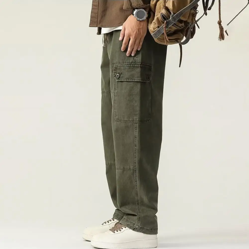 Regular Fit Men Trousers Vintage Style Men's Cargo Pants with Multiple Pockets for Outdoor Travel Streetwear Fashion Reinforced
Regular Fit Men Trousers Vintage Style Men's Cargo Pants with Multiple Pockets for Outdoor Travel Streetwear Fashion Reinforced