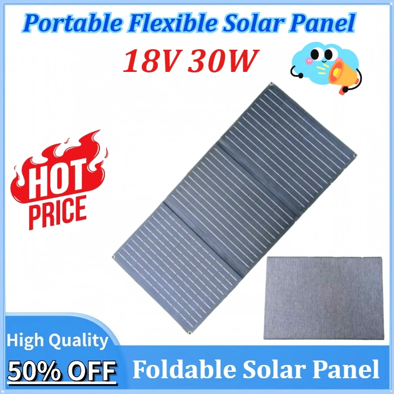 New 18V 30W Portable Flexible Solar Panel Kit Complete for House Camping Travel Solar Panel Charger Outdoor Phone Power Bank
New 18V 30W Portable Flexible Solar Panel Kit Complete for House Camping Travel Solar Panel Charger Outdoor Phone Power Bank