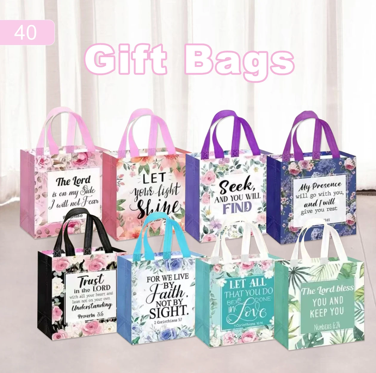 40Pcs Non-woven Shopping Tote Bags Gift Bags Reusable Storage Handbag Shopping Retail Bags Birthday Holiday Christmas Gift Bags
40Pcs Non-woven Shopping Tote Bags Gift Bags Reusable Storage Handbag Shopping Retail Bags Birthday Holiday Christmas Gift Bags