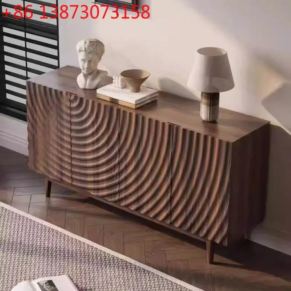 Medieval black walnut solid wood dining side cabinet, living room entry partition
Medieval black walnut solid wood dining side cabinet, living room entry partition