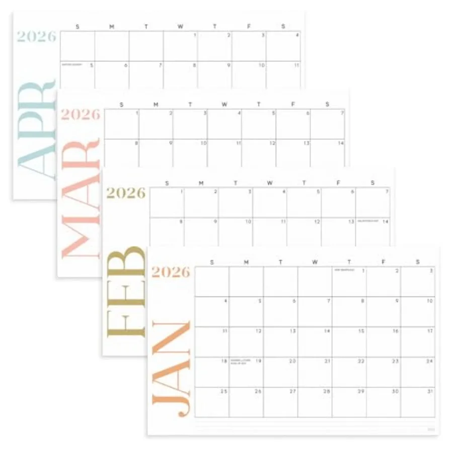 SandO Modern Large Desk Calendar from January 2026-June 2027 - Tear-Away Table Calendar 2026-2027 - Desktop Blotter - Academic
SandO Modern Large Desk Calendar from January 2026-June 2027 - Tear-Away Table Calendar 2026-2027 - Desktop Blotter - Academic