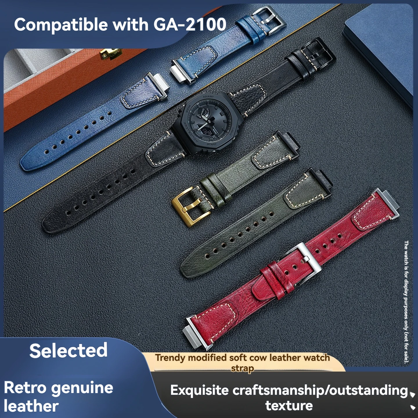 22mm Retro Cowhide Leather Modified Watch Strap Replacement Band for GA2100 GA2110 B2100 GM2100
22mm Retro Cowhide Leather Modified Watch Strap Replacement Band for GA2100 GA2110 B2100 GM2100