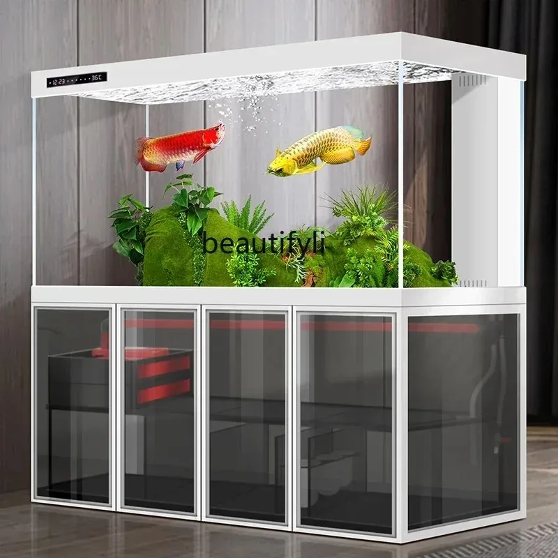 Bottom Filter Dragon Fish Tank Large Living Room New Home Office Subareas Screens Ecological Intelligent Constant Temperature H 
Bottom Filter Dragon Fish Tank Large Living Room New Home Office Subareas Screens Ecological Intelligent Constant Temperature H