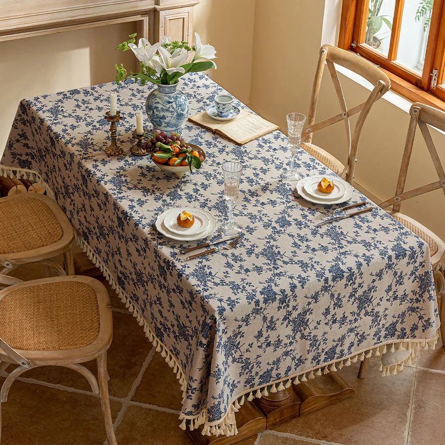 Cotton Linen Peony Printed Table Cloth With Tassel Dust-Proof Floral Circular Table Cover for Wedding Party Dinning Table Decor
Cotton Linen Peony Printed Table Cloth With Tassel Dust-Proof Floral Circular Table Cover for Wedding Party Dinning Table Decor
