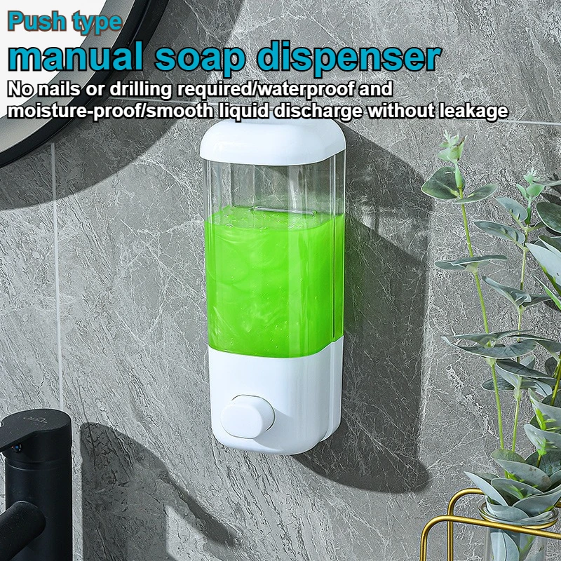 Hotel Bathroom Non-Perforated Manual Soap Dispenser Wall-Mounted Seamless Paste Disinfectant Bottle Transparent Multi-Liquid Soa
Hotel Bathroom Non-Perforated Manual Soap Dispenser Wall-Mounted Seamless Paste Disinfectant Bottle Transparent Multi-Liquid Soa