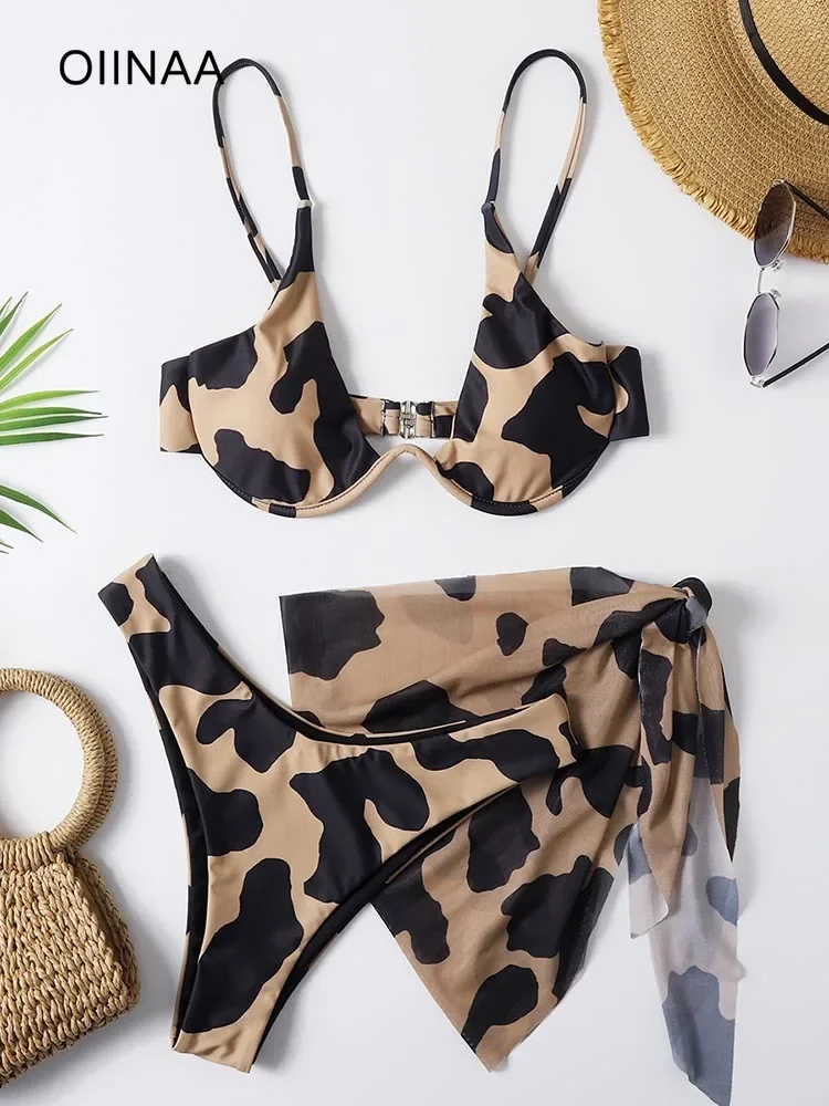 New Swimsuit Women Sexy Floral Bikini Set Leopard Printed Beachwear with Mini Skirt Three-pieces Summer Female Bathing Suit
New Swimsuit Women Sexy Floral Bikini Set Leopard Printed Beachwear with Mini Skirt Three-pieces Summer Female Bathing Suit