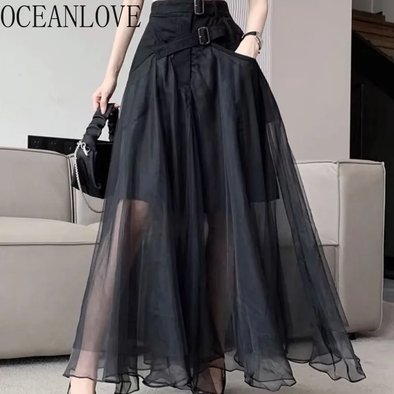OCEANLOVE Irregular Ruffles Women Skirts A-line Spring Autumn Vintage Solid Faldas Mujer Korean Fashion Elegant Long Skirt
OCEANLOVE Irregular Ruffles Women Skirts A-line Spring Autumn Vintage Solid Faldas Mujer Korean Fashion Elegant Long Skirt