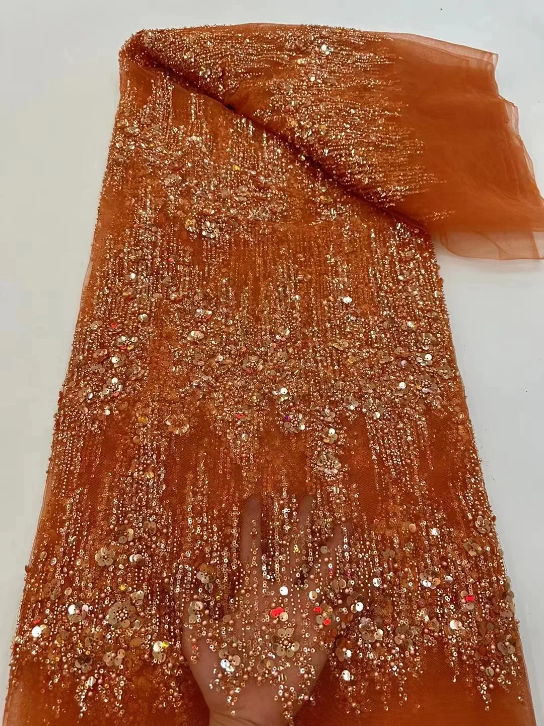 Orange Latest African Groom Beads Lace Fabric Embroidery 2023 High Quality French Sequins Lace Fabrics For Nigerian Party Dress
Orange Latest African Groom Beads Lace Fabric Embroidery 2023 High Quality French Sequins Lace Fabrics For Nigerian Party Dress