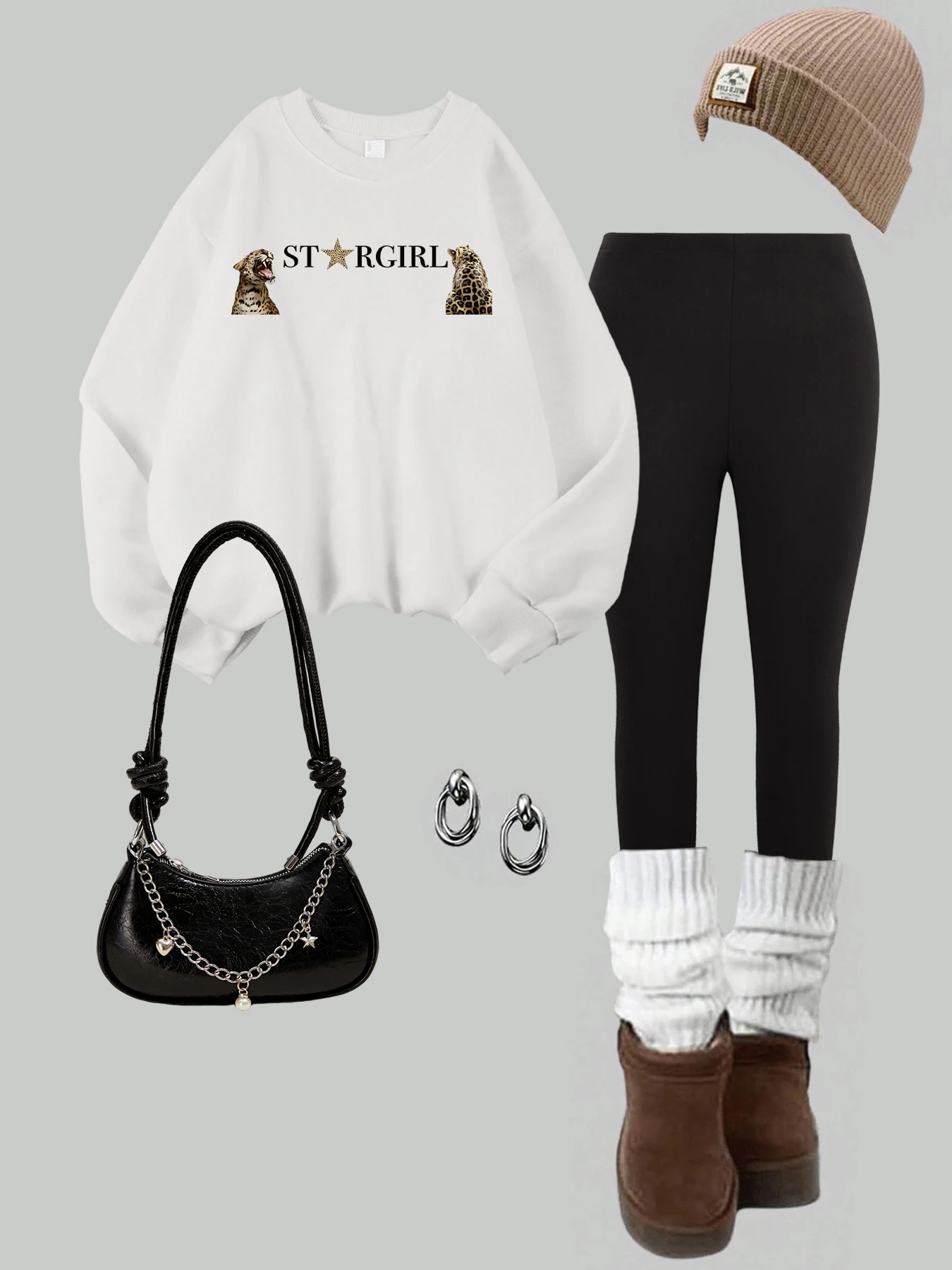 Женская осенне-зимняя толстовка и леггинсы, комплект из двух предметов, уличная одежда с леопардовым принтом Stargirl, повседневные флисовые мягкие штаны для йоги
Женская осенне-зимняя толстовка и леггинсы, комплект из двух предметов, уличная одежда с леопардовым принтом Stargirl, повседневные флисовые мягкие штаны для йоги