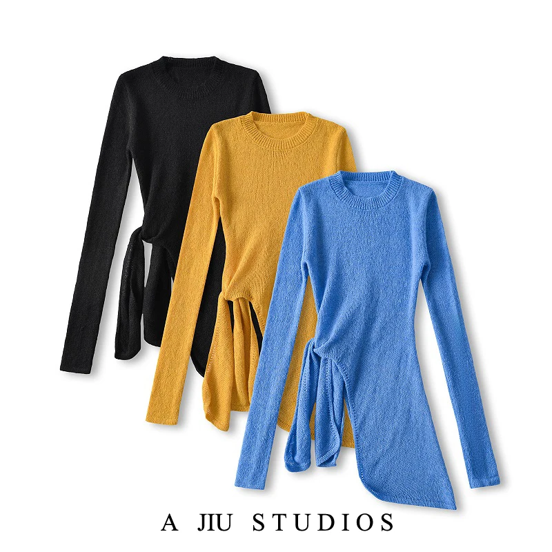 Slim Fit Knitted Top Women's Street Sle round Ne Waist Cinched Boting Base Layer irt Long Sve Pure Color
Slim Fit Knitted Top Women's Street Sle round Ne Waist Cinched Boting Base Layer irt Long Sve Pure Color
