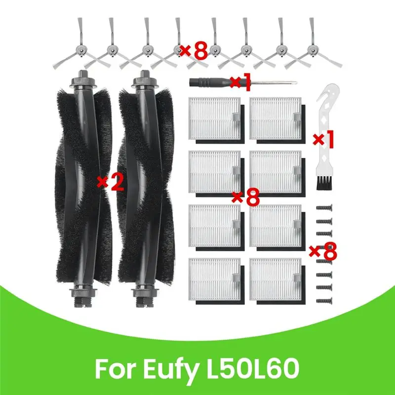 AEE2-Replacement Parts Accessories Compatible With For Eufy L50, L60 Series Robot Vacuum Cleaner Replacement Parts Kit
AEE2-Replacement Parts Accessories Compatible With For Eufy L50, L60 Series Robot Vacuum Cleaner Replacement Parts Kit