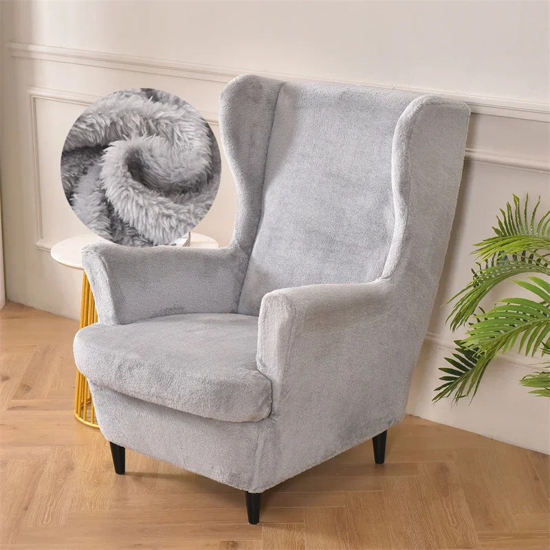 Thicken Plush Wing Chair Cover Stretch WingBack Armchair Slipcovers Elastic Winter Single Sofa Covers with Seat Cushion Cover
Thicken Plush Wing Chair Cover Stretch WingBack Armchair Slipcovers Elastic Winter Single Sofa Covers with Seat Cushion Cover