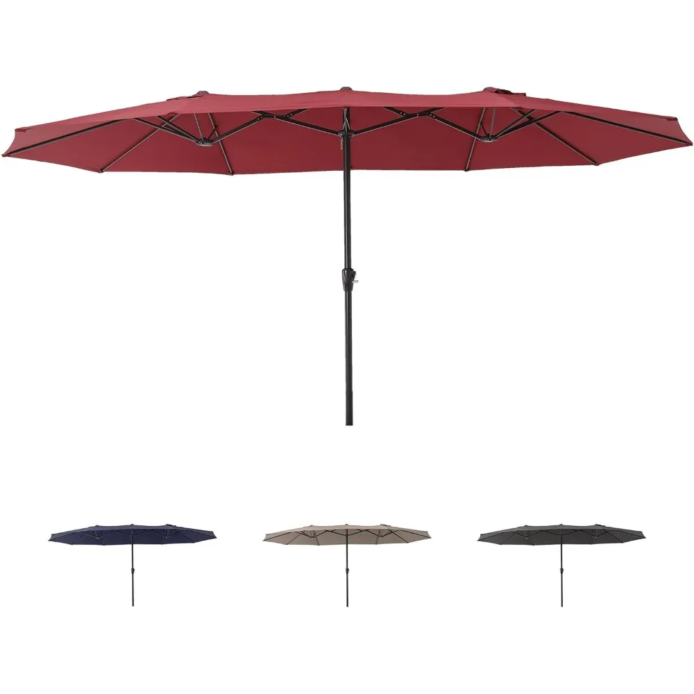 15FT Large Patio Umbrella,Rectangular Patio Umbrella With Crank,Double-Sided Twin Outdoor Market Umbrella for Yard,Lawn Garden
15FT Large Patio Umbrella,Rectangular Patio Umbrella With Crank,Double-Sided Twin Outdoor Market Umbrella for Yard,Lawn Garden