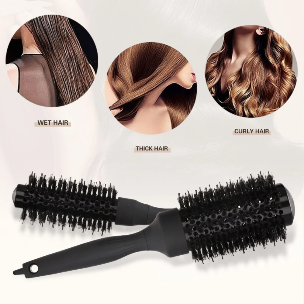 Handle Round Rolling Brush with Pointed Tail Hairdressing Straight Twill Hair Comb Anti Static Styling Tool Hair Curling Brush
Handle Round Rolling Brush with Pointed Tail Hairdressing Straight Twill Hair Comb Anti Static Styling Tool Hair Curling Brush