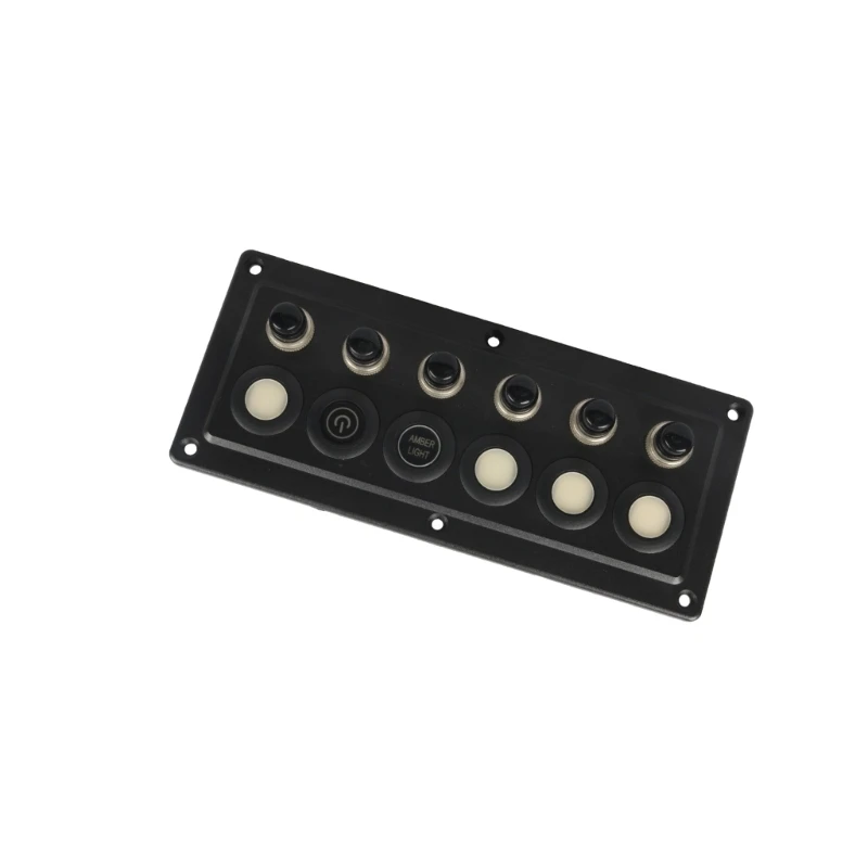 Recreational Vehicle Switches Panel with 6 Gang Layout, ABS Housing, Blue Light and Mounting Holes for Motorhome H9EE
Recreational Vehicle Switches Panel with 6 Gang Layout, ABS Housing, Blue Light and Mounting Holes for Motorhome H9EE