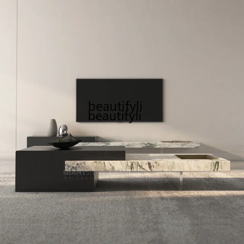 1Stile italiano, tavolino da caffè in marmo acrilico combinazione mobile TV moderno, piccolo appartamento domestico
1Stile italiano, tavolino da caffè in marmo acrilico combinazione mobile TV moderno, piccolo appartamento domestico