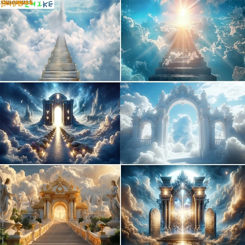 Stairway Heaven Glory Gates Photography Backdrops God Symbol Birth of Holy Baby Jesus Christianity Party Background GHD-03
Stairway Heaven Glory Gates Photography Backdrops God Symbol Birth of Holy Baby Jesus Christianity Party Background GHD-03