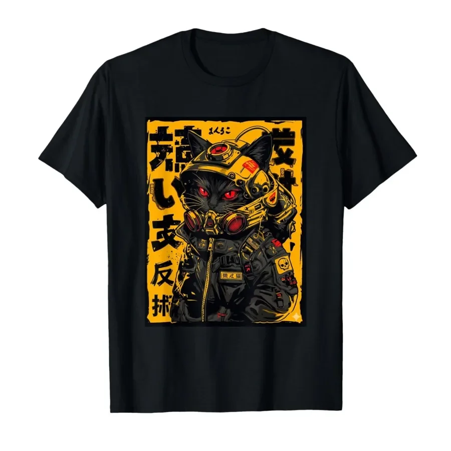 Cyberpunk Cat Japanese Futuristic Anime Manga Techwear Art T-shirt For Men Women 100% Cotton T Shirts Short Sleeve Tops 0501-3
Cyberpunk Cat Japanese Futuristic Anime Manga Techwear Art T-shirt For Men Women 100% Cotton T Shirts Short Sleeve Tops 0501-3