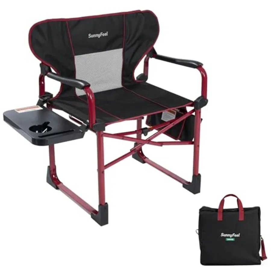 Camping Directors Chair: Aluminum Black Oversized Portable Folding Design with Side Pocket Adjustable Side Table for Beach Fish
Camping Directors Chair: Aluminum Black Oversized Portable Folding Design with Side Pocket Adjustable Side Table for Beach Fish