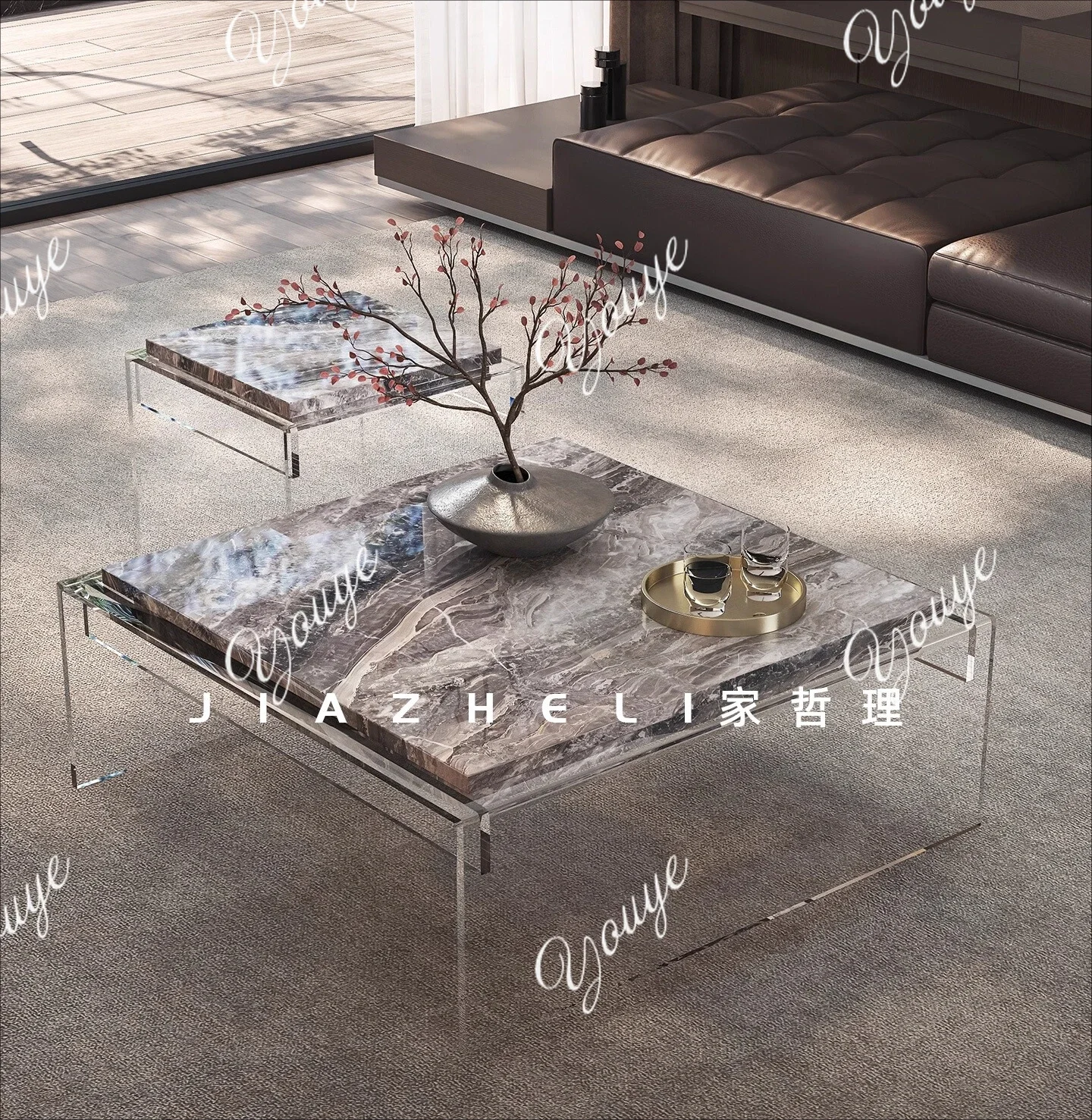 N63 Light luxury high-end Italian minimalist acrylic creative modern high-end luxury stone combination coffee table
N63 Light luxury high-end Italian minimalist acrylic creative modern high-end luxury stone combination coffee table