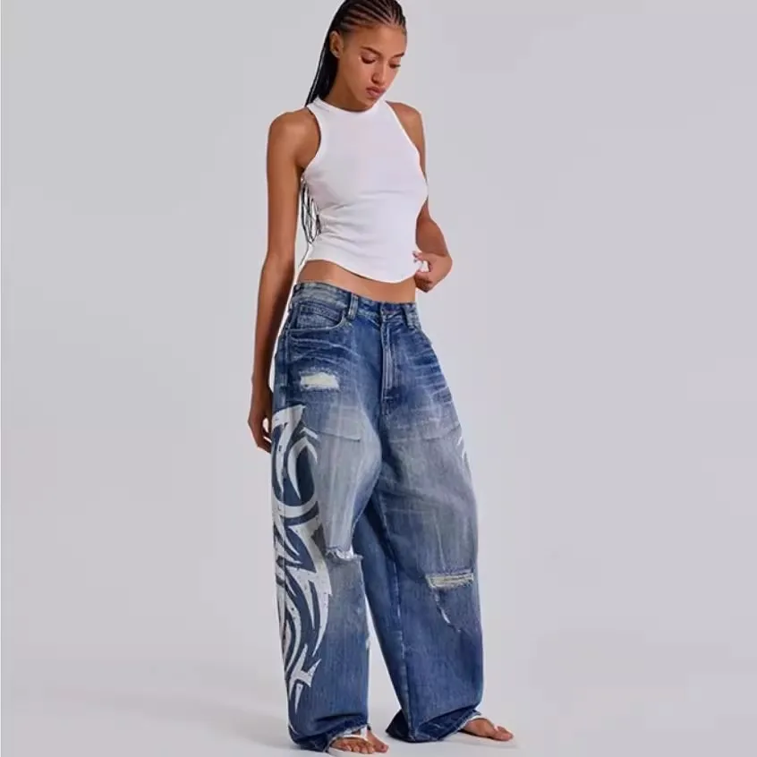 Jaded london jeans vintage high street tide gangster handsome mottled totem print wide leg old loose men and women
Jaded london jeans vintage high street tide gangster handsome mottled totem print wide leg old loose men and women