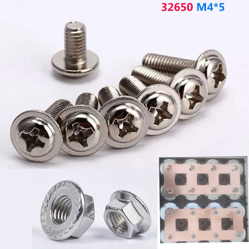 32650 32700 Li-ion Battery Screws and Nuts M4 Nickel-plated Nuts 32650 Lithium-ion Battery Assembly Parts Special Anti-loosening
32650 32700 Li-ion Battery Screws and Nuts M4 Nickel-plated Nuts 32650 Lithium-ion Battery Assembly Parts Special Anti-loosening