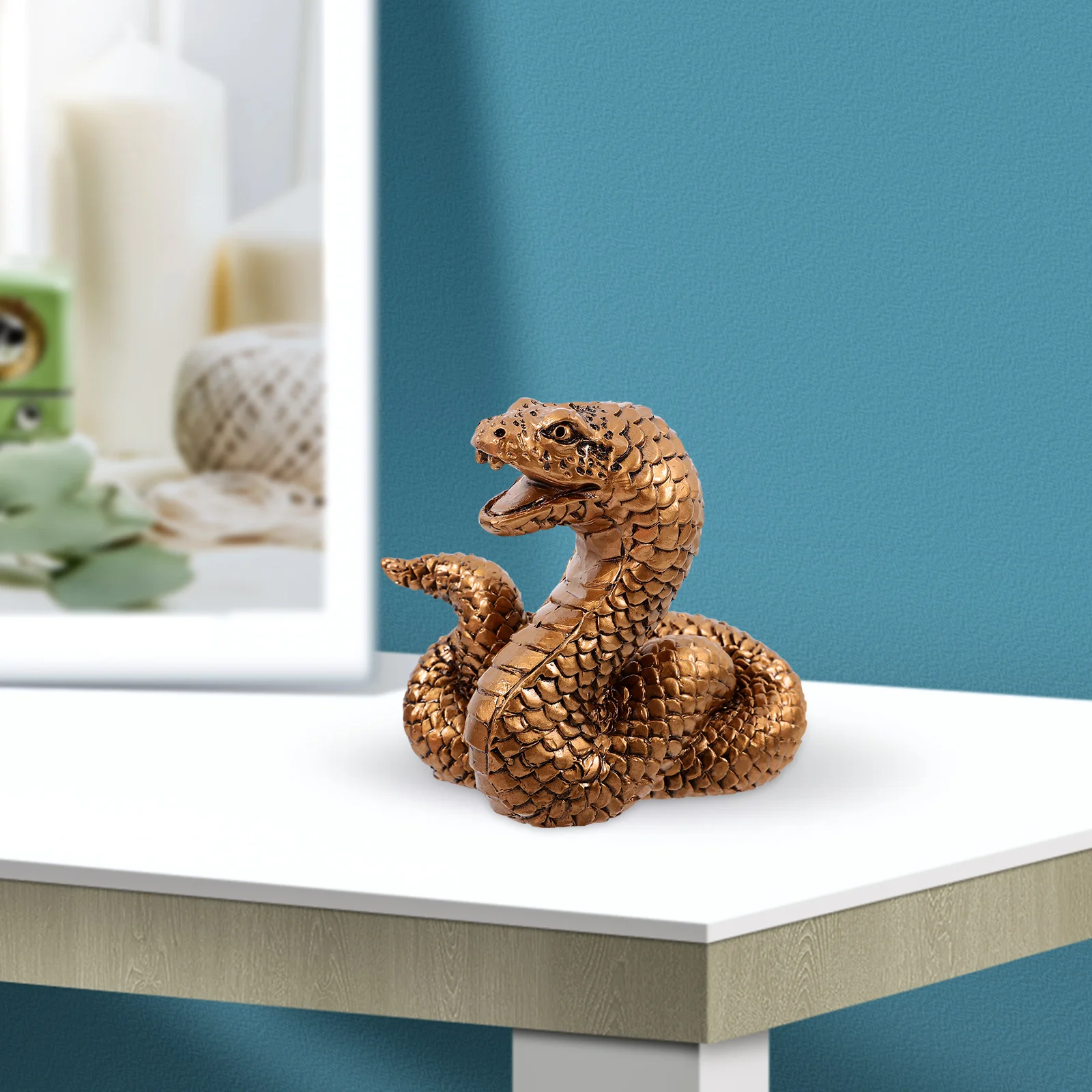 Resin Snake Figurine Decor Home Office Craft Statue Chinese Zodiac Decoration Garden Yard Balcony Teaching Model Lightweight
Resin Snake Figurine Decor Home Office Craft Statue Chinese Zodiac Decoration Garden Yard Balcony Teaching Model Lightweight