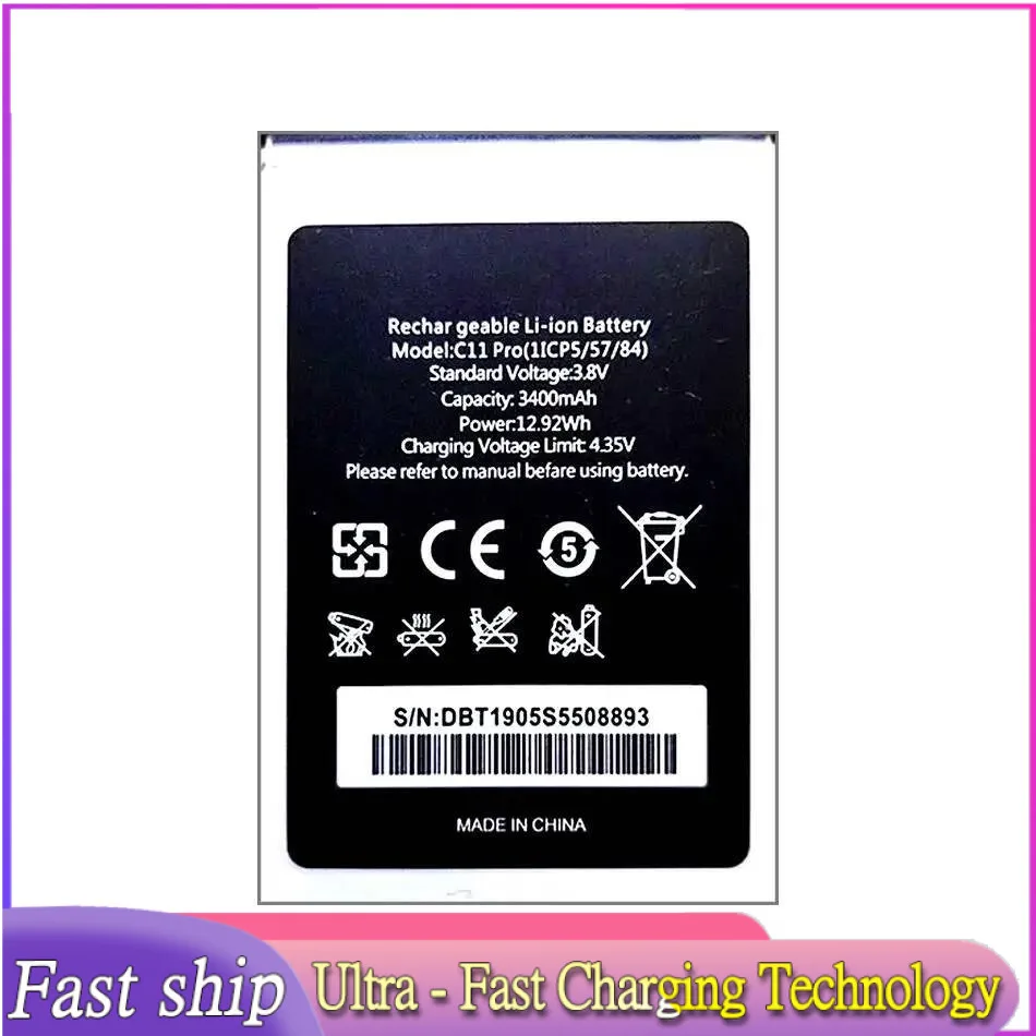 For Oukitel C11pro Fast Charging C11 Mobile Phone Battery High-Efficiency 3400Mah
For Oukitel C11pro Fast Charging C11 Mobile Phone Battery High-Efficiency 3400Mah