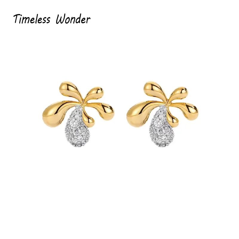 Timeless Wonder Brass Zircon Floral Stud Earrings Women Designer Jewelry Trendy Gift Top Classy Simple Neat 5133
Timeless Wonder Brass Zircon Floral Stud Earrings Women Designer Jewelry Trendy Gift Top Classy Simple Neat 5133