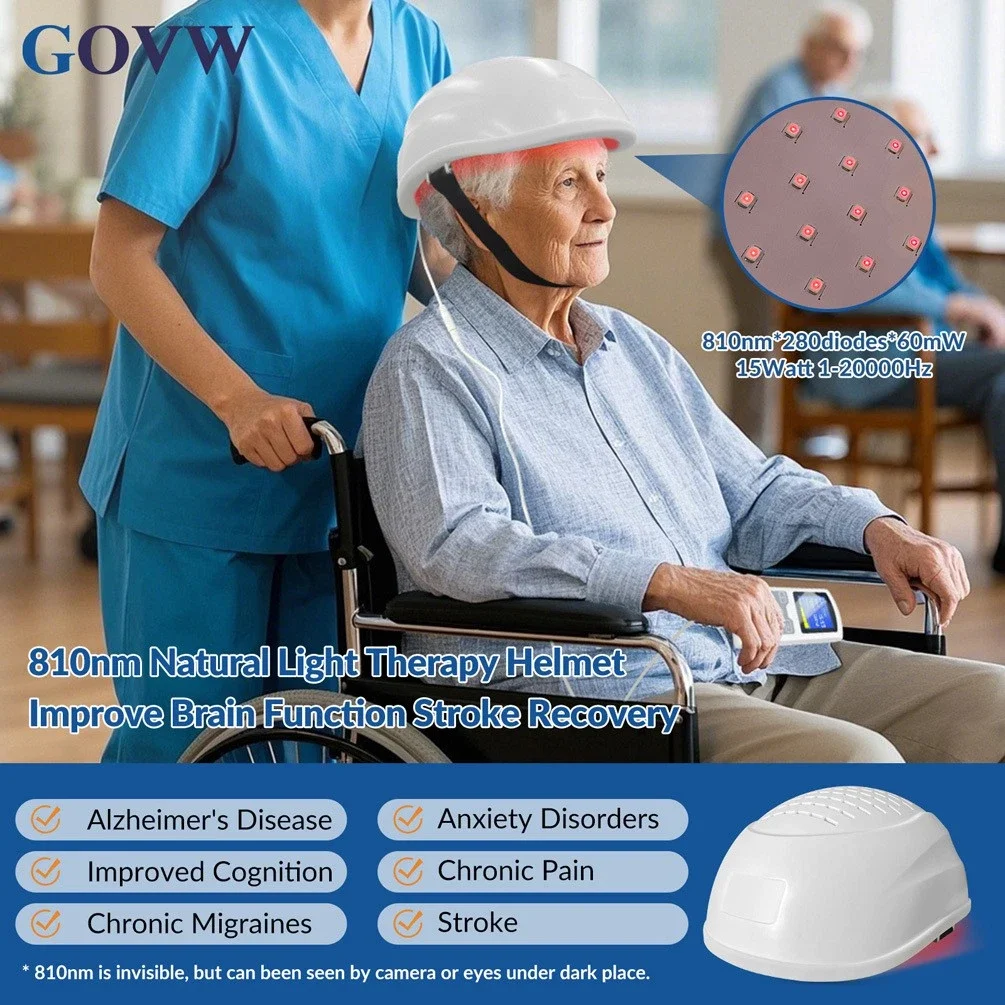 Professional Near Infrared Light Therapy Helmet 810nm PBM Device for Stroke Rehabilitation & Alzheimer's Migraine Anxiety Relief
Professional Near Infrared Light Therapy Helmet 810nm PBM Device for Stroke Rehabilitation & Alzheimer's Migraine Anxiety Relief