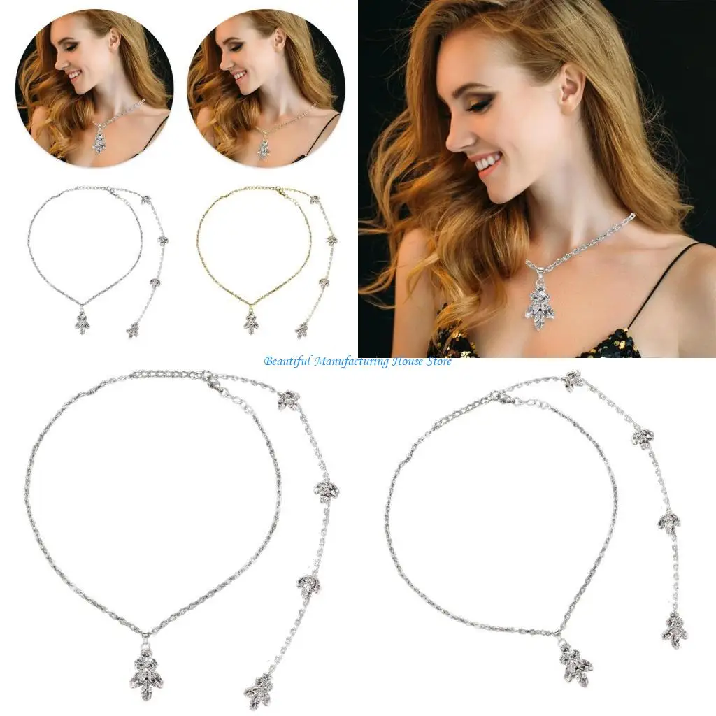 E56A Rhinestones Bridal Back Chain Necklace Long Drop for Women Bride Ladies Body Chain Wedding Dress Body Jewelry Accessory
E56A Rhinestones Bridal Back Chain Necklace Long Drop for Women Bride Ladies Body Chain Wedding Dress Body Jewelry Accessory