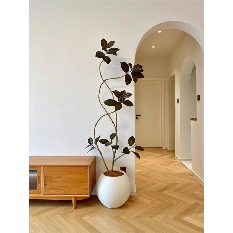 Black King Kong rubber tree simulation green plant high-end light luxury indoor fake flower living room large
Black King Kong rubber tree simulation green plant high-end light luxury indoor fake flower living room large