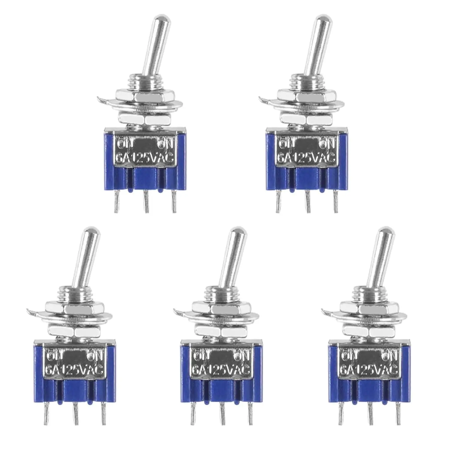 SPDT Mini Toggle Switch 3-Pin 2 Position ON/ON Miniature Toggle Switches 6A 125V AC MTS-102
SPDT Mini Toggle Switch 3-Pin 2 Position ON/ON Miniature Toggle Switches 6A 125V AC MTS-102