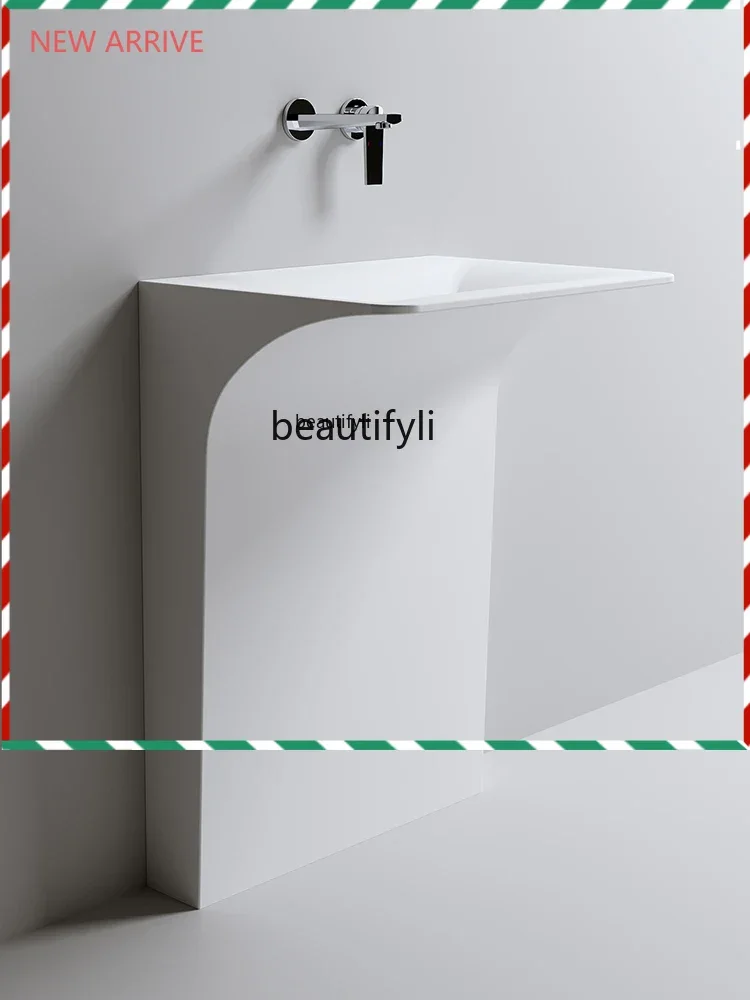 F356 Artificial stone seven-character column basin, simple bathroom design, hotel wall-mounted faucet wash basin
F356 Artificial stone seven-character column basin, simple bathroom design, hotel wall-mounted faucet wash basin
