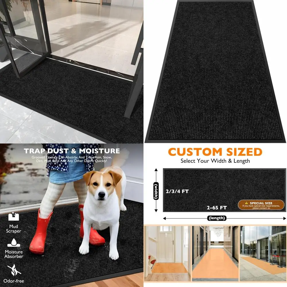Heavy-Duty Large Entrance Mat, 3 Feet by 8 Feet, Indoor Outdoor Commercial Grade Dirt Trapper Floor Mat
Heavy-Duty Large Entrance Mat, 3 Feet by 8 Feet, Indoor Outdoor Commercial Grade Dirt Trapper Floor Mat