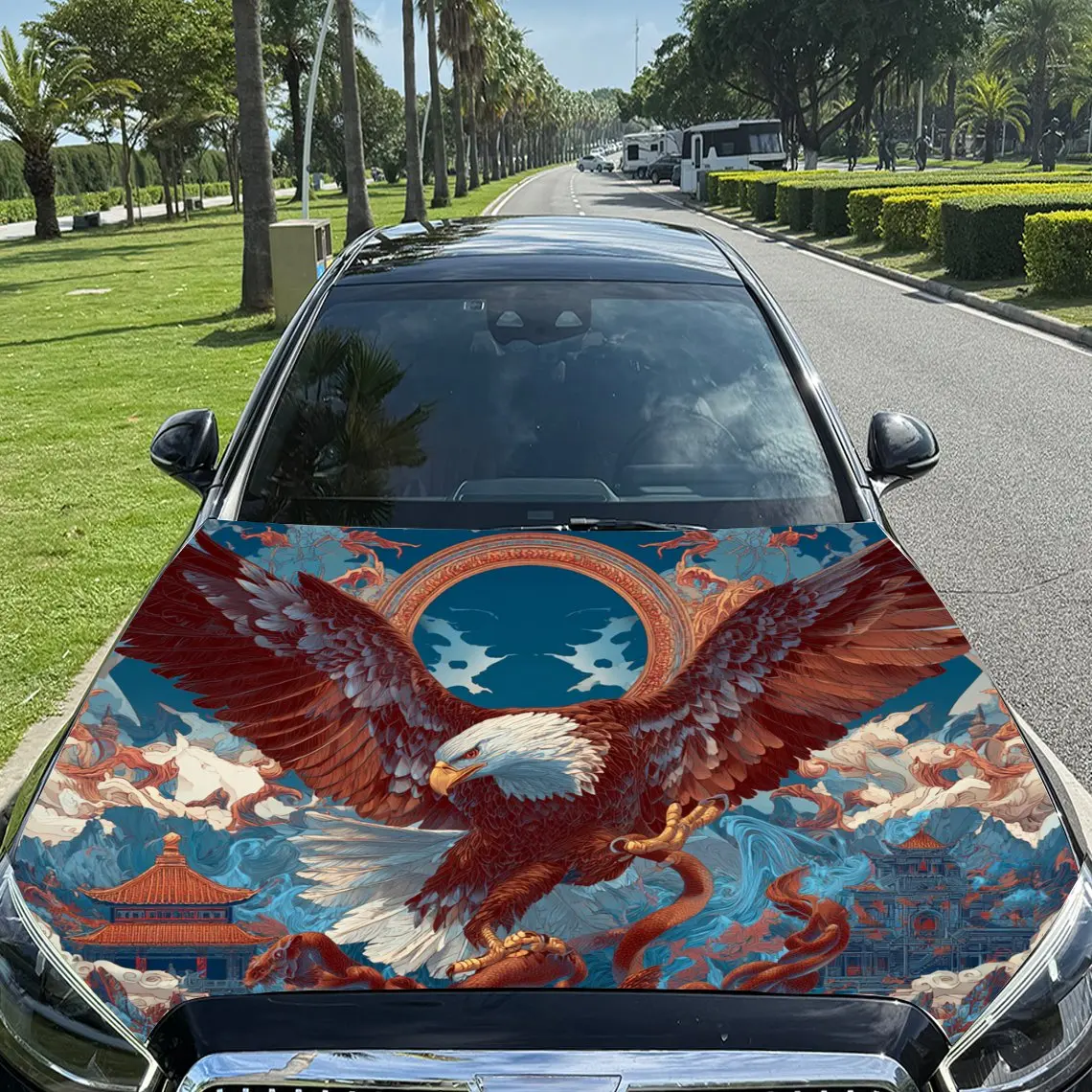 Spreading Eagle Print car hood stickers, waterproof self-adhesive, scratch resistant, easy to stick, durable car PVC stickers, c
Spreading Eagle Print car hood stickers, waterproof self-adhesive, scratch resistant, easy to stick, durable car PVC stickers, c