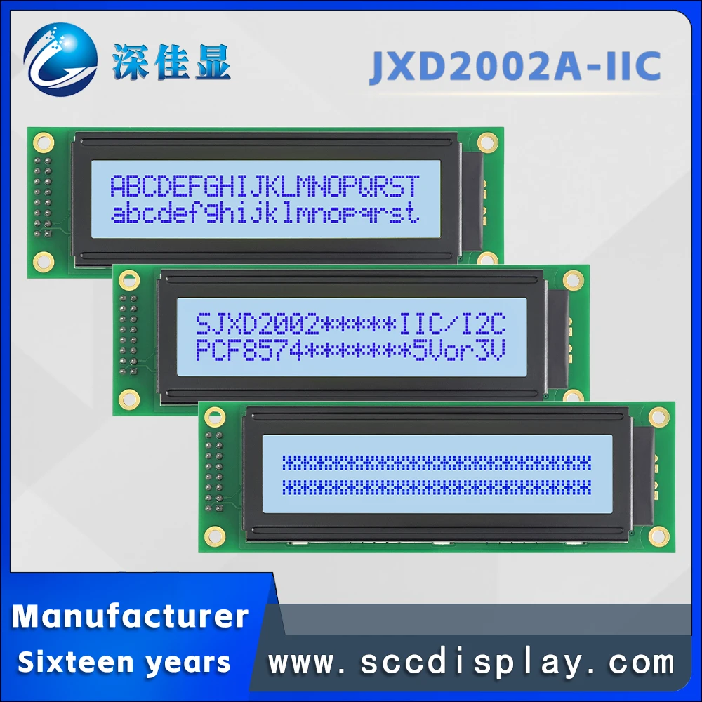 Russian language LCD 20*2 character dot matrix screen JXD2002A-IIC STN Gray Positive IIC/I2C with backlight LCM display module
Russian language LCD 20*2 character dot matrix screen JXD2002A-IIC STN Gray Positive IIC/I2C with backlight LCM display module