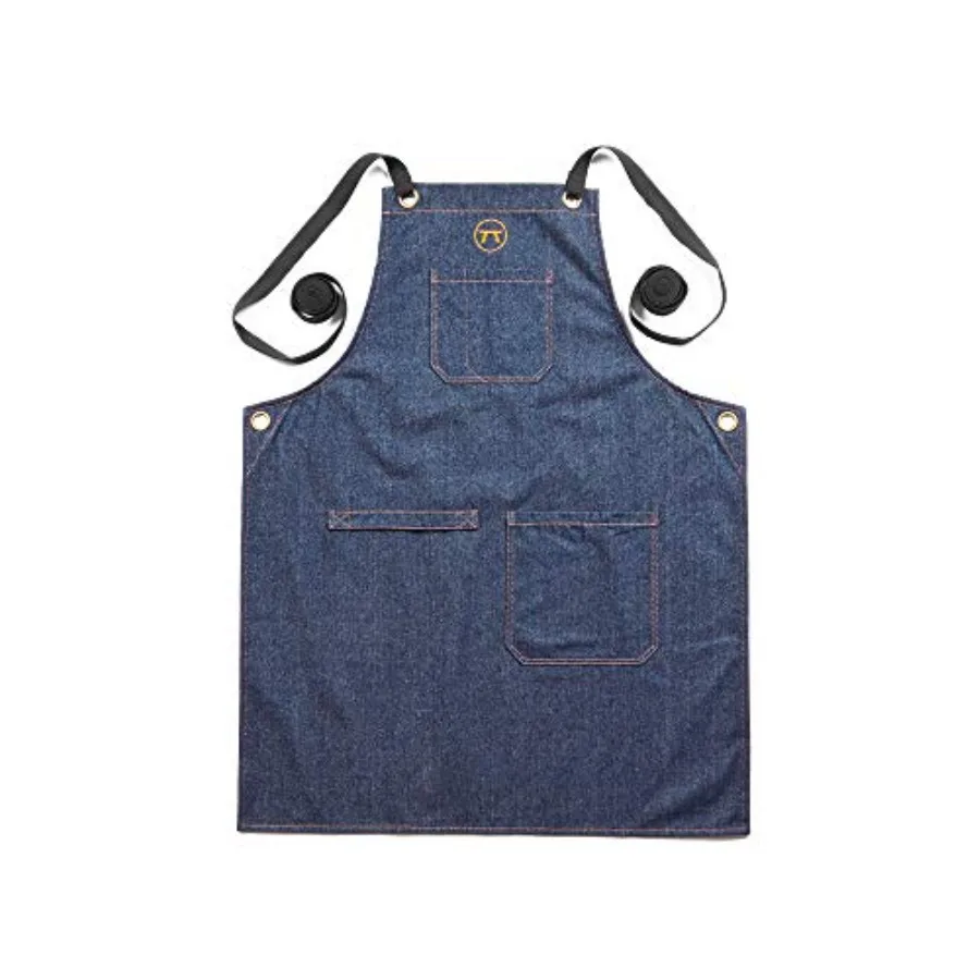 Grill and Kitchen Apron, Cross Back Blue Denim Apron With Pockets, 27" x 30
Grill and Kitchen Apron, Cross Back Blue Denim Apron With Pockets, 27" x 30